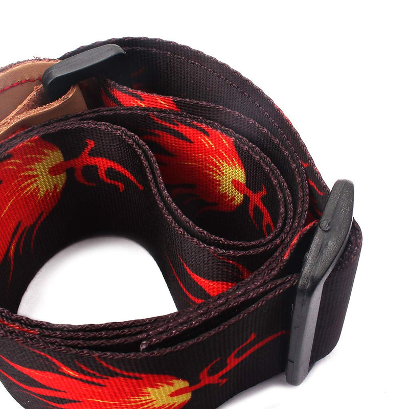 Alnicov Adjustable Guitar Strap Vintage Flowers Strap for Acoustic Guitar Electric Guitar and Bass Guitar