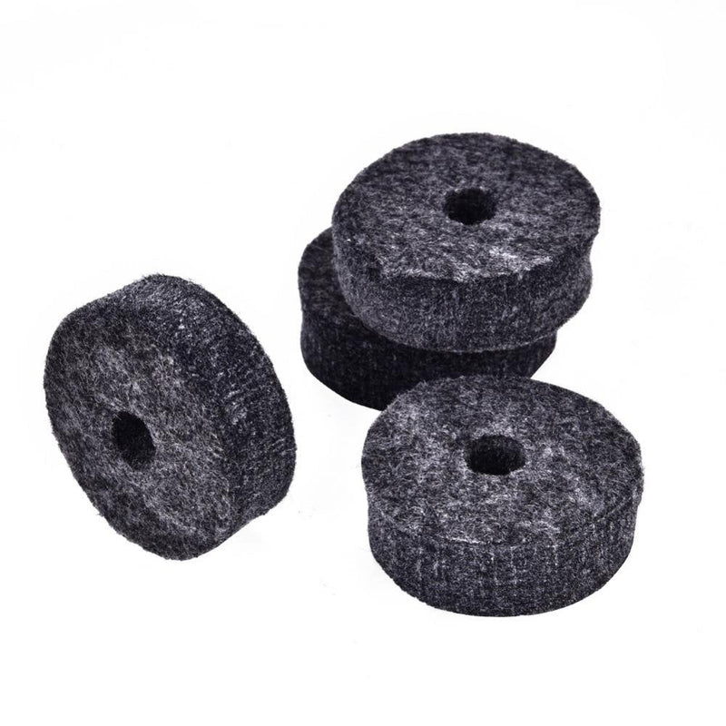 Dilwe 2Pcs Drum Cymbal Sleeve + 4Pcs 4cm Drum Cymbal Felt Washer + 2Pcs Wing Nut + 4Pcs Metal Pad Set