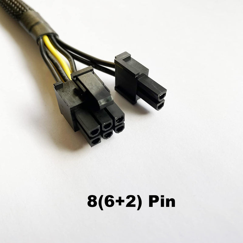 [AUSTRALIA] - Amangny GPU VGA PCI-e 8 Pin Female to Dual 8(6+2) Pin Male PCI Express Adapter Braided Sleeved Splitter Power Cable 9 inch (6 Pack) 6 Pack 