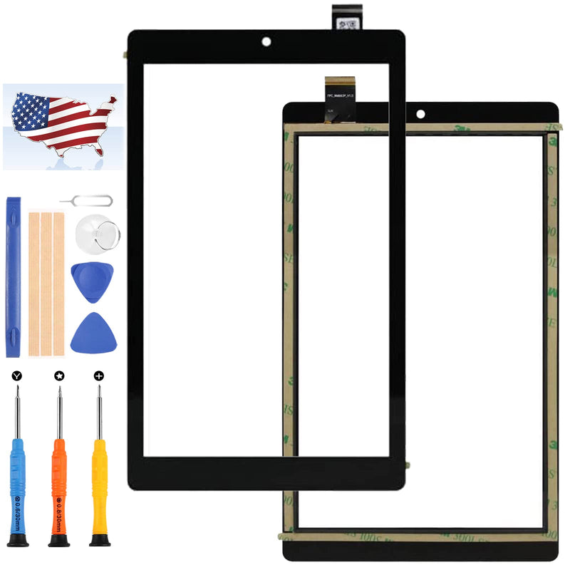 for ONN 100071483 Screen Replacement (No LCD Display) for ONN Gen 3 Surf 2022 Tablet 100071483 8inch Touch Screen Digitizer Panel Glass Parts Kit with Repair Tools(Black)