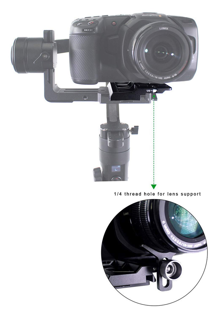 Lanparte Zhiyun Crane 2 Offset Plate Compatible with Zhiyun Crane 2 Gimbal