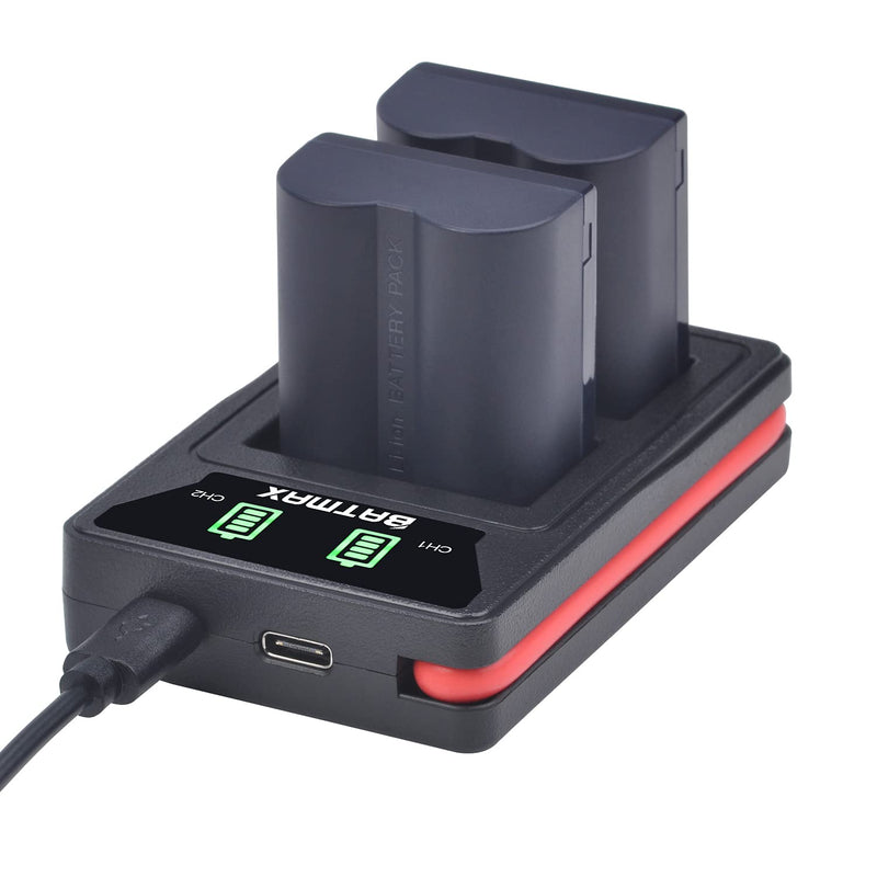 Batmax 2Packs CGA-S006 CGA-S006E Battery + Dual USB Charger for Panasonic Lumix DMC-FZ7 DMC-FZ8 DMC-FZ18 DMC-FZ28 DMC-FZ30 DMC-FZ35 DMC-FZ38 DMC-FZ50 Digital Cameras