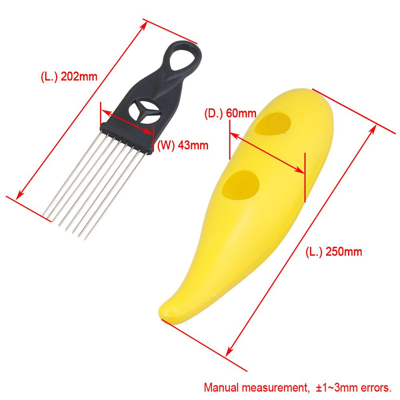 Mxfans 25x6cm Yellow Plastic Guiro with Metal Scraper Musical Learning Tool