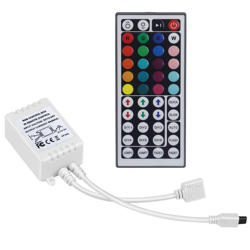 [AUSTRALIA] - DUNZHITECH Led Waterproof Strip Light kit 5m/16.4ft with 44 Keys IR Remote Controller and DC12V Power Supply/Adapter  Color tunable 5050 RGB 150 Pcs LEDs Light Strips Kit for Home,DIY Decoration 16.4Ft-Waterproof 