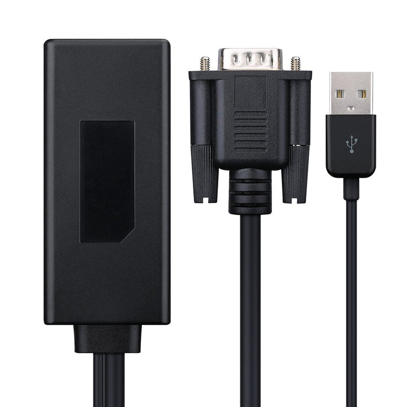 [AUSTRALIA] - Teswell 1080P Portable VGA to HDMI Adapter Video Converter with USB Audio and Power - Black 