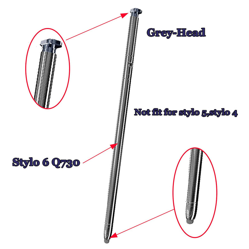 Grey Holographic LCD Touch Screen Stylus Pen Replacement Parts for LG Stylo 6 ,Stylo 6 Plus ,Boost AT&T TracFone Verizon Spectrum Xfinity T-Mobile Sprint Cricket Wireless