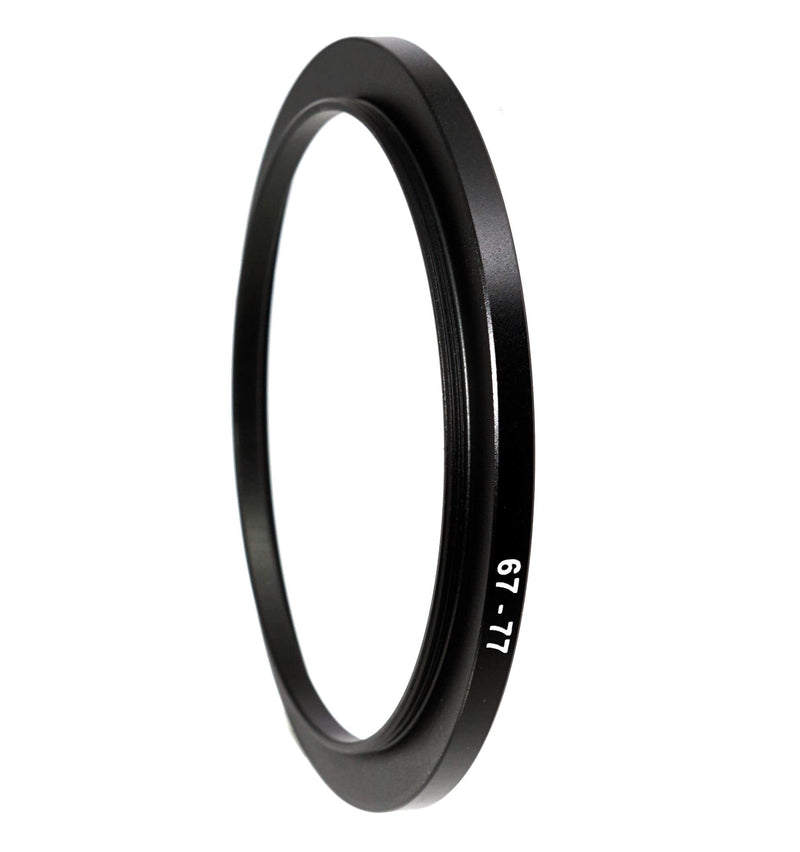 (2 Packs) 67-77MM Step-Up Ring Adapter, 67mm to 77mm Step Up Filter Ring, 67mm Male 77mm Female Stepping Up Ring for DSLR Camera Lens and ND UV CPL Infrared Filters
