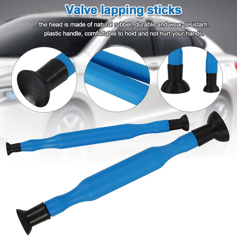 CALIDAKA 2pcs Valve Hand Lapping Grinding Tool Kit Car Lapping Stick Durable Car Manual Grinding with Suction Cup Cylinder Valve Lapper Tool Dual-End Suction Cup Lap Stick