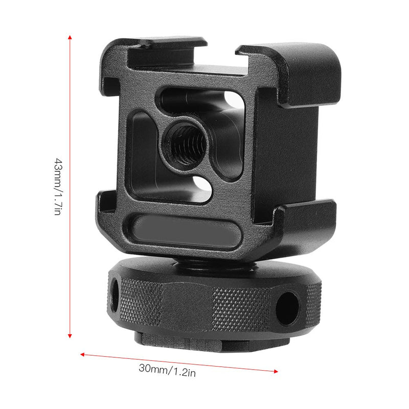 Bindpo Hot Shoe Adapter Base,PT12 SLR Mirrorless Camera Three Heads Hot Shoe Cold Shoe Expansion Bracket for MIC/Fill Light,1/4in Screw Hole for External Magic Arm