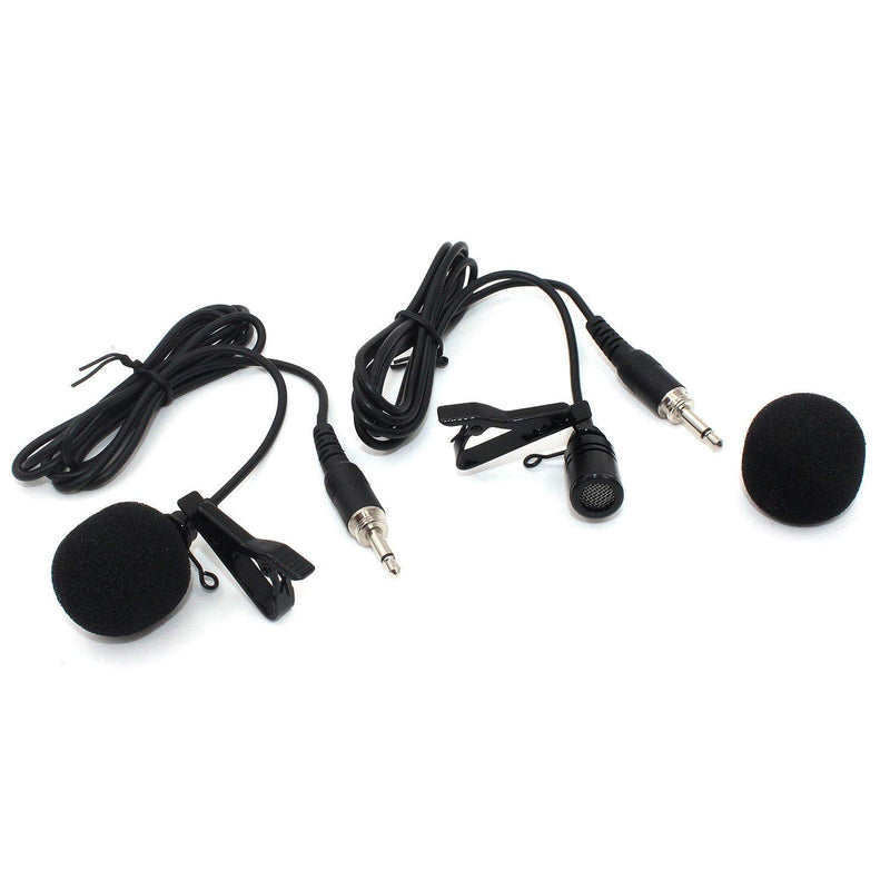 [AUSTRALIA] - ZRAMO Metal 3.5mm Mono Screw Hands-Free Lavalier Microphone w/Outside Screw Connector for Sennheiser Wireless Transmitter- Noise Cancelling Condenser Mic, Clear Voice (2X Lapel Microphone) 