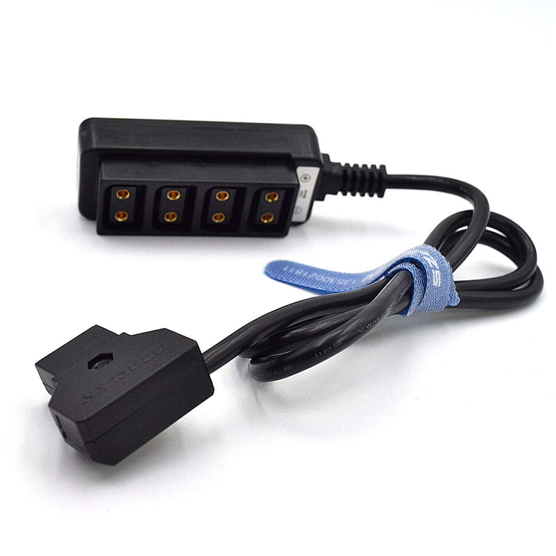 SZJELEN P tap to 4-Port D tap Female Hub Adapter Splitter Cable for Anton Bauer V-Mount Battery Ptap Splitter (Straight Cable) Straight cable