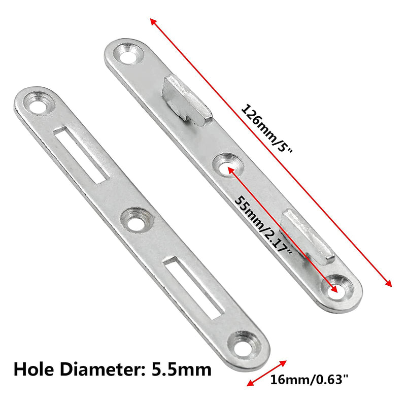 [AUSTRALIA] - Kyuionty 4 Sets Wood Bed Rail Connecting Fittings 5 Inch Thicken Furniture Bed Hardware 