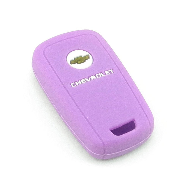 [AUSTRALIA] - iSaddle Silicone Protecting Vehicle Remote Start Key Case Cover Fob Holder for Chevrolet Camaro Cruze Equinox Malibu Orlando Sonic (Purple Color) Purple 