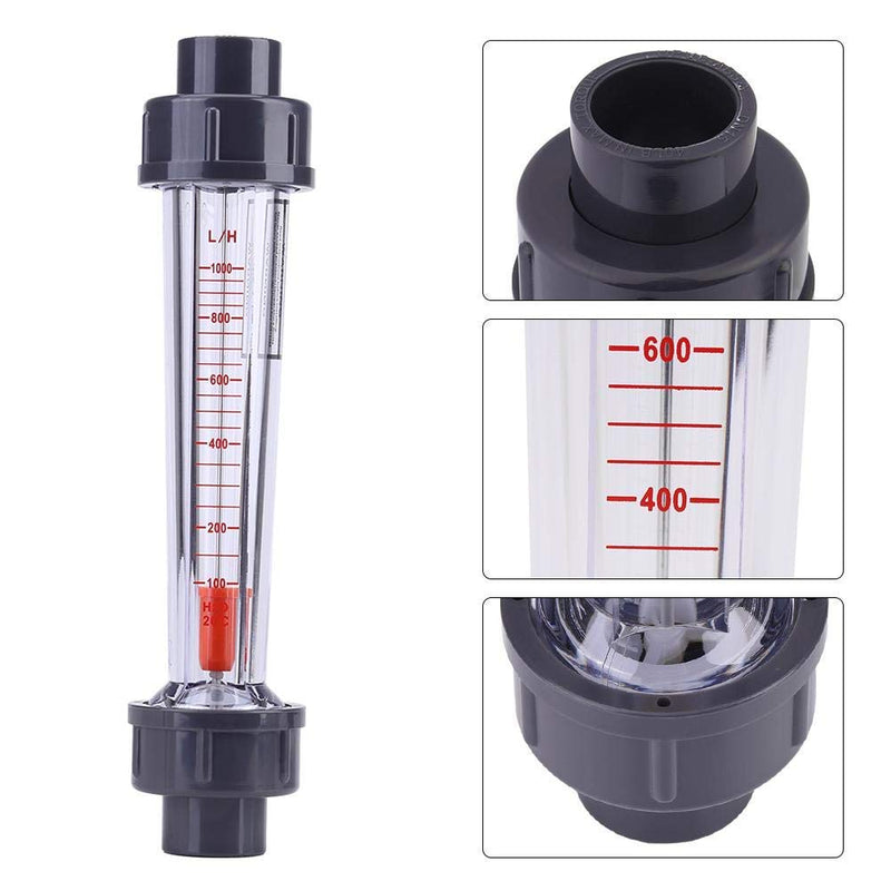 100-1000L/H Flow Meter, Plastic Water Pipe Type Water Meter Flowmeter LZS-15 Suitable for DN15(1/2") Tube Widely Used in Water Industrial Field
