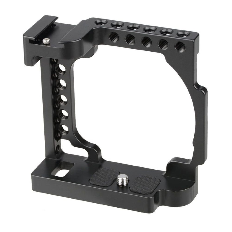 CAMVATE Camera Cage for Sony Alpha A6600/A6500 with Conversion 1/4"-20 Adapter Hole(Black) Black-1