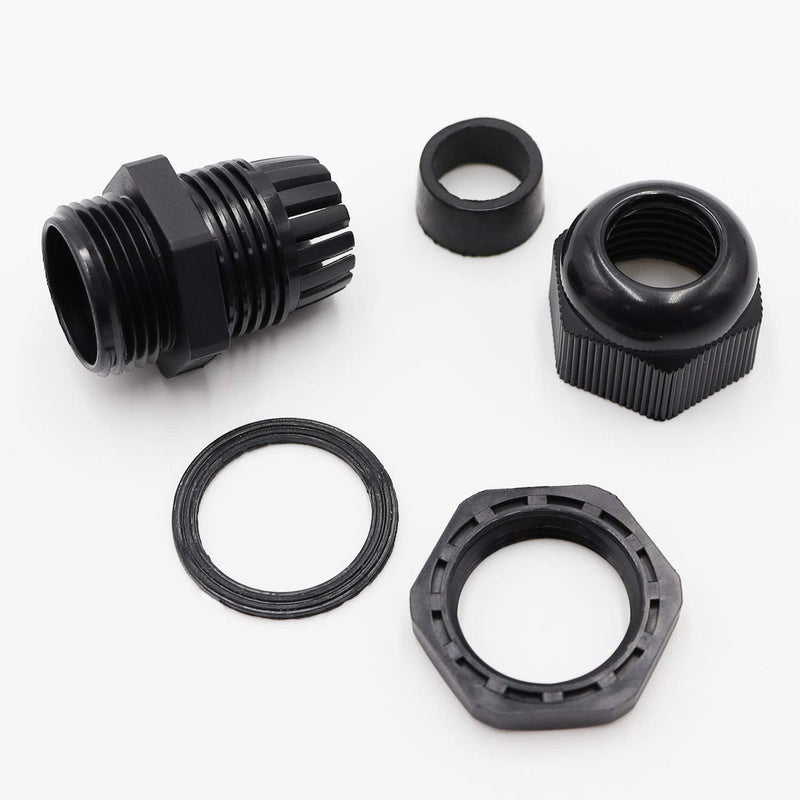 Cable Glands-PENGLIN 3/4" NPT Nylon Cable Connector, Strain Relief Cord Connector, IP68 Waterproof Adjustable Locknut(3/4 Inch (16-Pack)) 3/4 Inch (16-Pack)