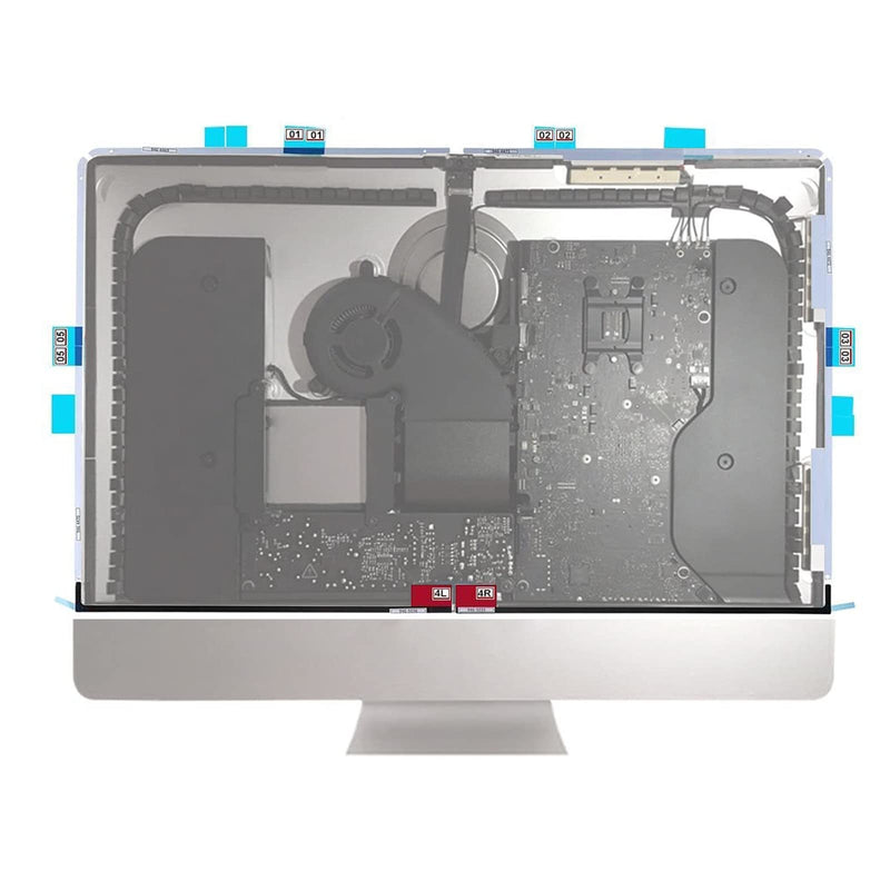 LCD Display Adhesive Strips Tape Repair kit 076-1416, 076-1422, 076-1437 Replacement for iMac 21.5" A1418 (Late 2012 - Retina 4K Late 2015)