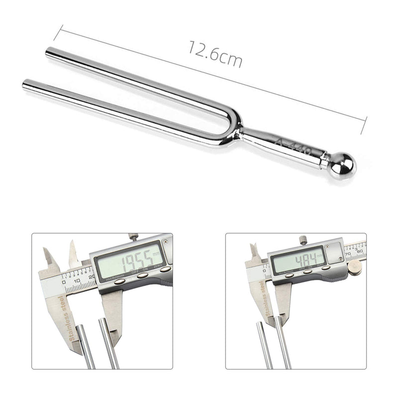 WIFUN 440Hz A Tuning Fork, Stainless Steel Music Tuning Fork Standard Tuning Fork with Ball on Handle for Violin Guitar Instrument