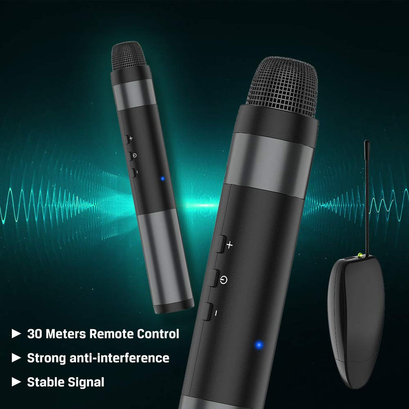 [AUSTRALIA] - New UHF Wearable Wireless Microphone, Portable Hand-held Microphone, for Interview, Tour Guide, Live Streaming, Teaching, Karoake, Conference, DSLR, PC, iPhone, Recording 