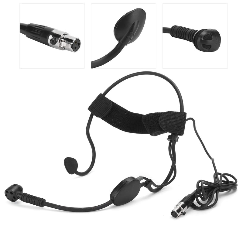 Lazmin112 3 Pins Headband Microphone, Headset Condenser Microphone Earhook Headset & Mics for Wireless System Transmitter Audio Mixer