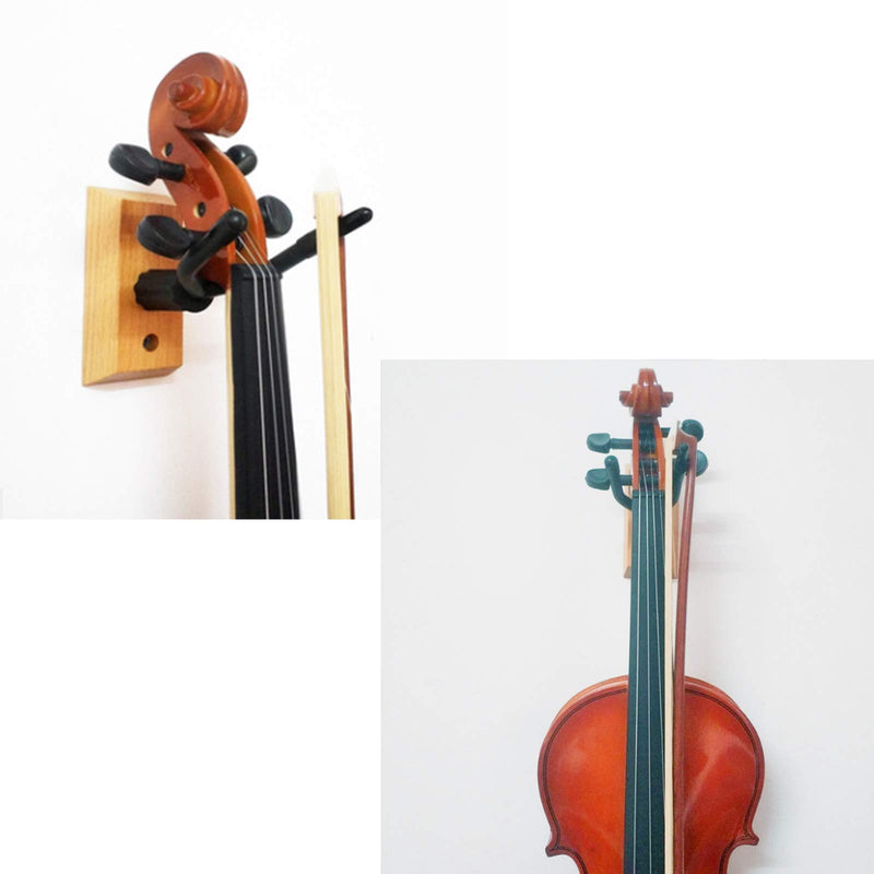 Violin wall mount, hardwood violin rack wall hook hanger (with screws), suitable for violin viola hanging bracket