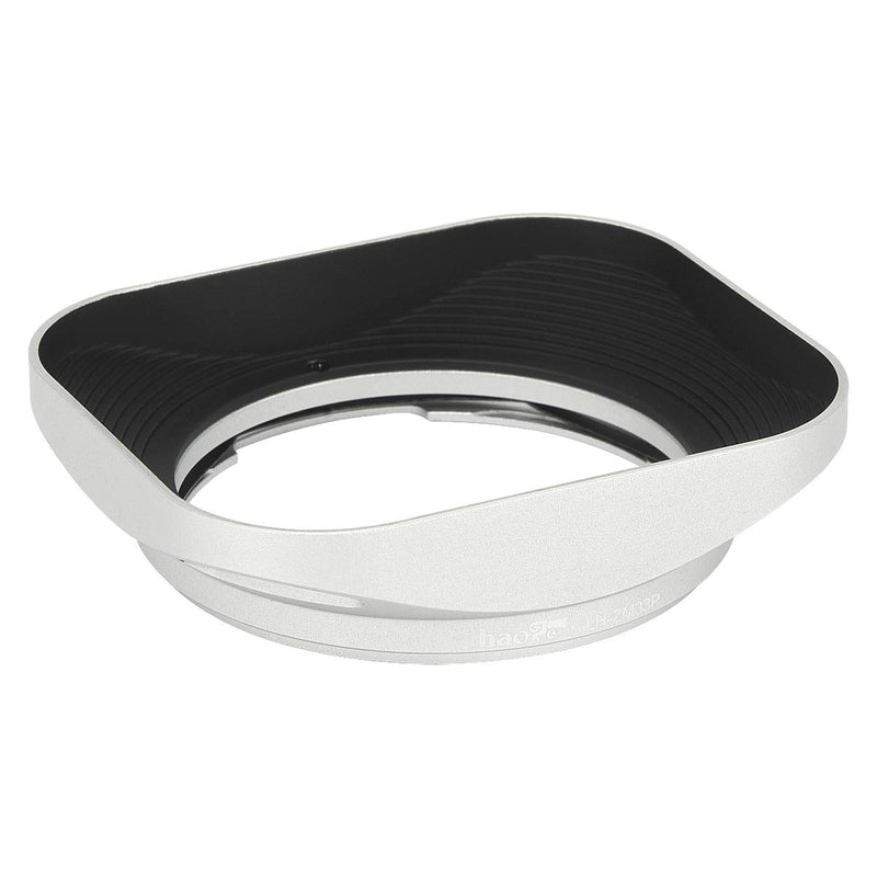 Haoge LH-ZM33P Bayonet Metal Square Lens Hood Shade Compatible with Carl Zeiss Distagon T 1.4/35 35mm f1.4 f/1.4 ZM Lens Hollow Out Designed Silver Square - Silver - Hollow Out Designed