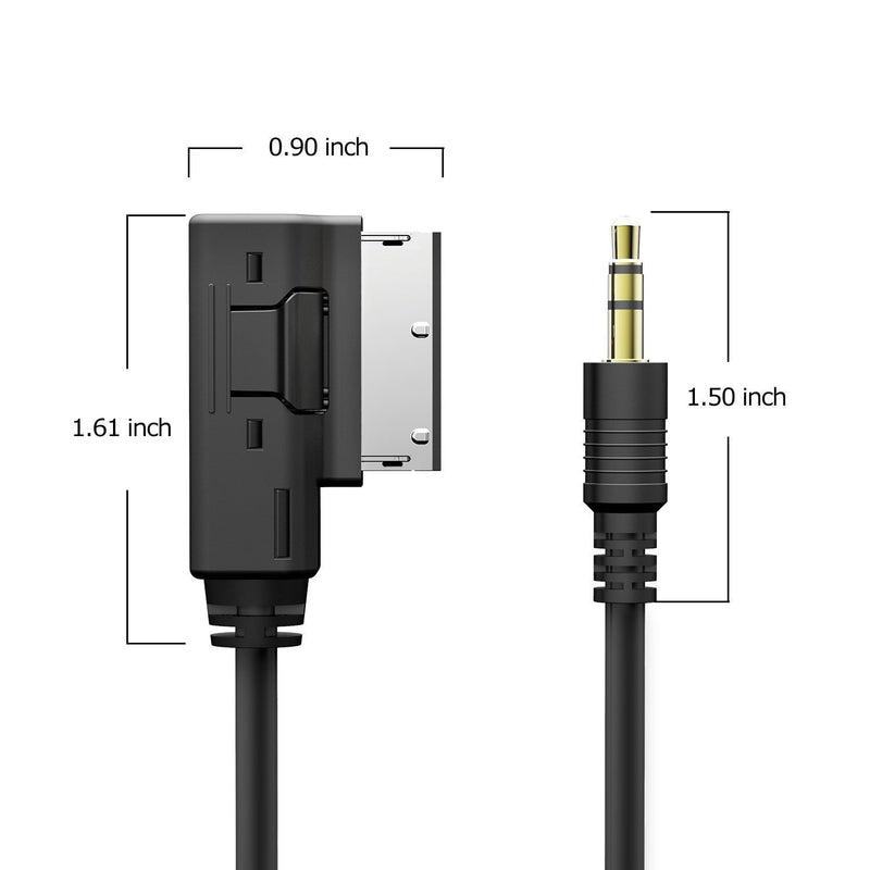 CHELINK Music Interface AMI MMI AUX 3.5mm Jack Aux-in MP3 Adapter Cable for Audi A3/A4/A5/A6/A8/Q5/Q7/R8/TT,vw J-etta GTI GLI J-etta P-assat Cc Ti-guan T-ouareg EOS Golf Mk 6, etc. (Audi 2 M) AUDI 2 M