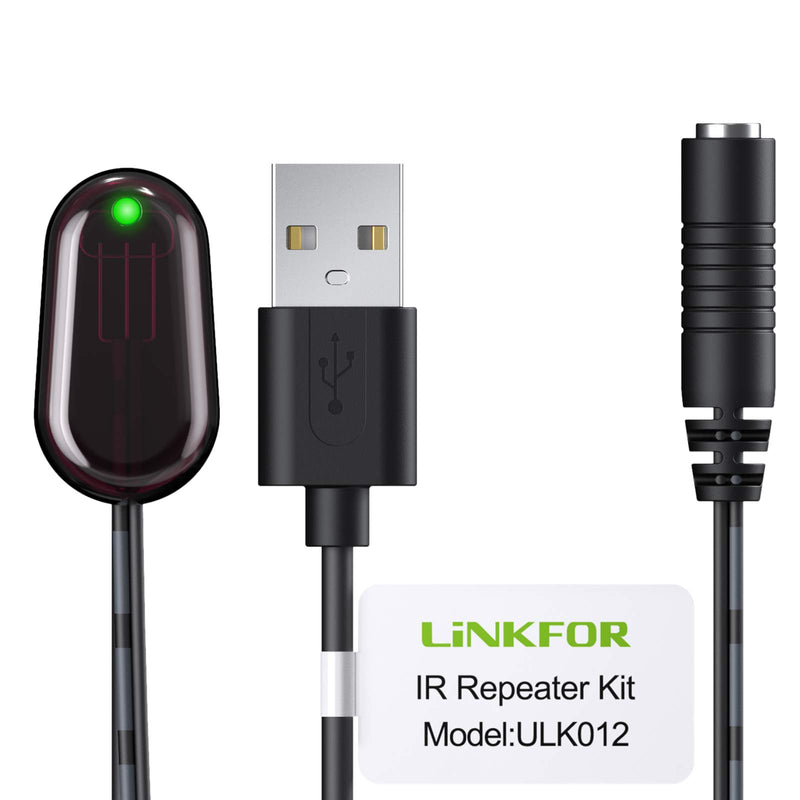 LiNKFOR IR Repeater IR Extender Infrared Remote Extender Repeater 1 Receiver 4 Emitters Control Kit Hidden Infrared Remote System for Satellite TV Receiver DVD Player Blu-ray Player