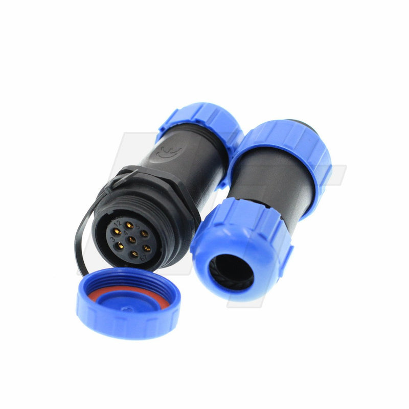 HangTon HE17 7 Pin Connector Male Female Cable Plug Outdoor Circular IP68 Waterproof Aviation for LED Lighting Power Equipment