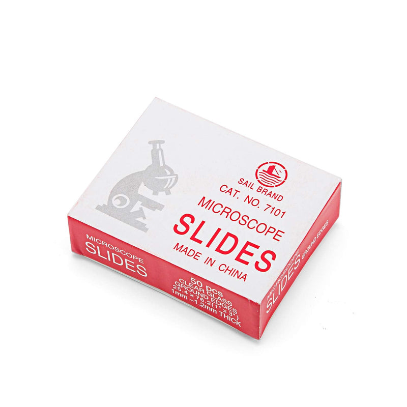 SWIFT Microscope Slides Kit with 50 Pre-Cleaned Blank Slides and 100 Glass Coverslips for Monocular Binocular Trinocular Microscopes BS50CB