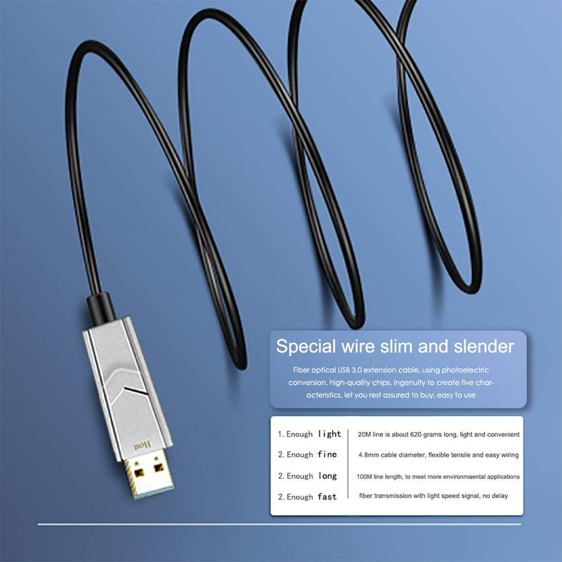 65ft HDMI Fiber Optical Cable Education Classroom can be Used Support 4K@60Hz 18Gbps 1080P, HDR 3D Audio Return Compatible(ARC) CEC Suitable for TV PS4 Projector 65ft