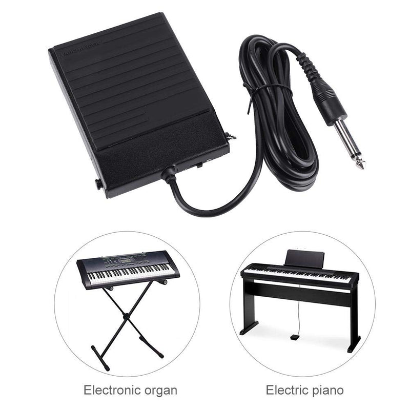 WTB-004 Tenuto Pedal Half-pedaling Sustain Pedal for Piano and Electronic Keyboard,Black.