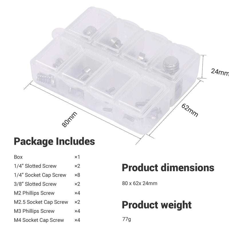 SmallRig Camera Screw Set,26 Pcs Screw Set for Camera Accessories AAK2326