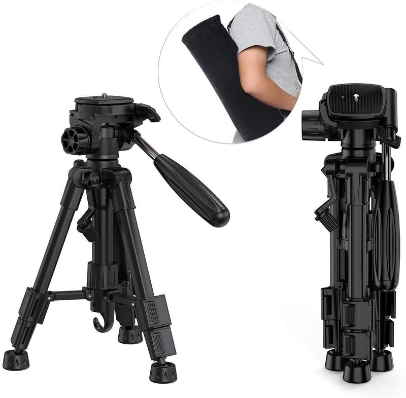 Bomaker Adjustable Tripod for Projector, Camera, DSRL, 360 Degree, Aluminum Travel Tripod with Carry Bag 24.4 inch Lightweight Tripod, Easy to Install and Carry 13.858 x 4.488 x 4.449 inches