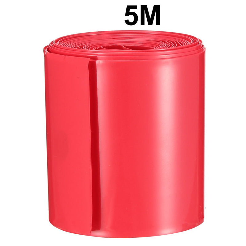 [AUSTRALIA] - uxcell Battery Wrap PVC Heat Shrink Tubing 50mm Flat Width for 18650 5 Meters Length Red 