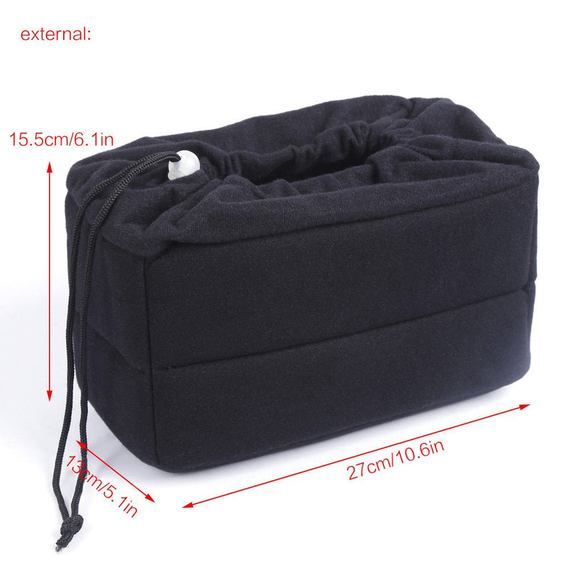 Koolertron Shockproof Camera Photo Bag for SLR SLR TLR Camera Insert Partition Padded Case for Sony Canon Nikon DSLR Shot Or Flash Light Black