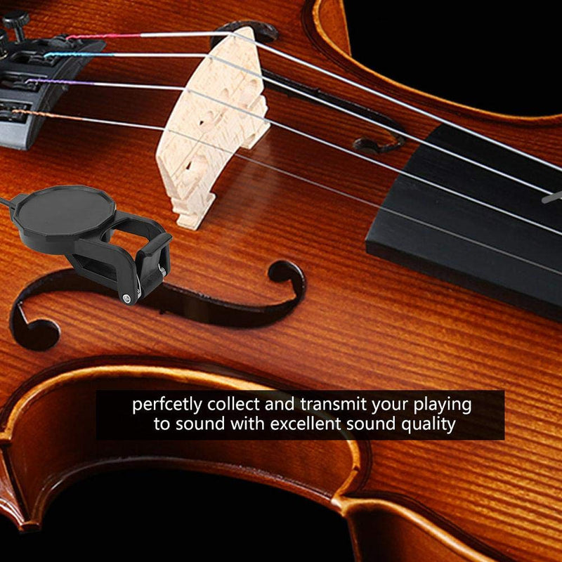 Violin Pickup, 3m 6.35mm Audio Jack Clip-on Microphone Piezo Violin Acoustic Guitar Pickup