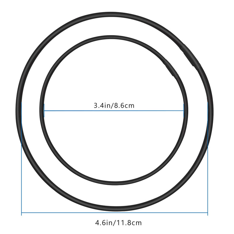 [AUSTRALIA] - Boseen Universal Elastic Bands Replacement, Anti-aging Rubber Ring for Microphone Shock Mount Holder Clamp Clip, Set of 4 (Black) Black 