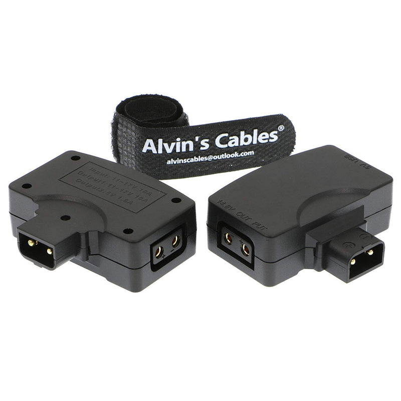 Alvin's Cables D Tap P Tap to USB 5V Adapter Converter Dtap Male to Female 5V USB Female Connector for Phone Camera Monitor 2 Pcs