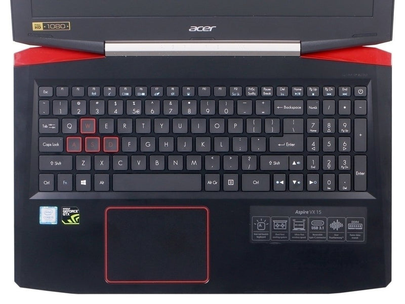 Keyboard Cover for Acer Nitro 5 AN515, Aspire VX5-591G VN7-793G, Predator Helios 300 PH315-51 PH317-52 G3-571 G3-572 Gaming Laptop - White Blue