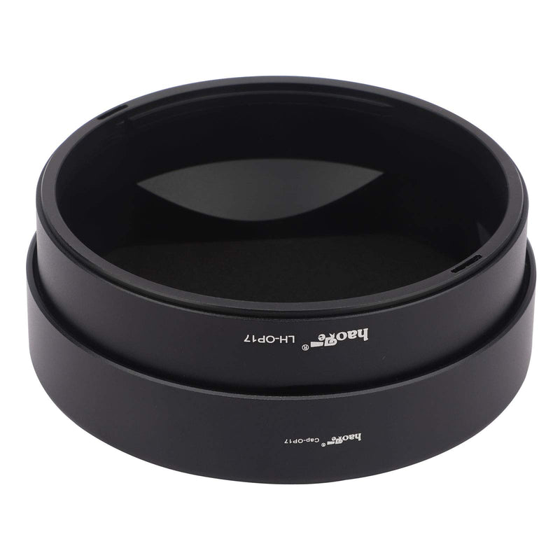 Haoge LH-OP17 Square Metal Lens Hood Shade with Metal Cap Set for Olympus M.ZUIKO ED 17mm f/1.2 PRO Lens 17MM F1.2