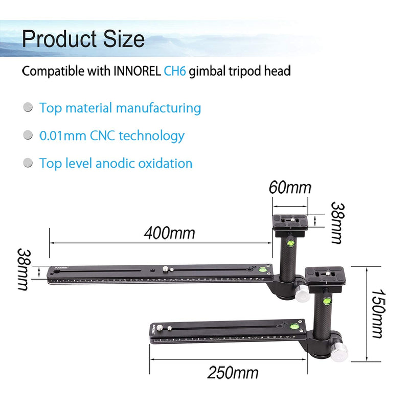 Long Focus Telephoto Lens Bracket Lengthened Quick Release Plate Camera Clamping Pillar Tripod Head Bird Watching (250mm, Arca Swiss) 250mm. Arca Swiss