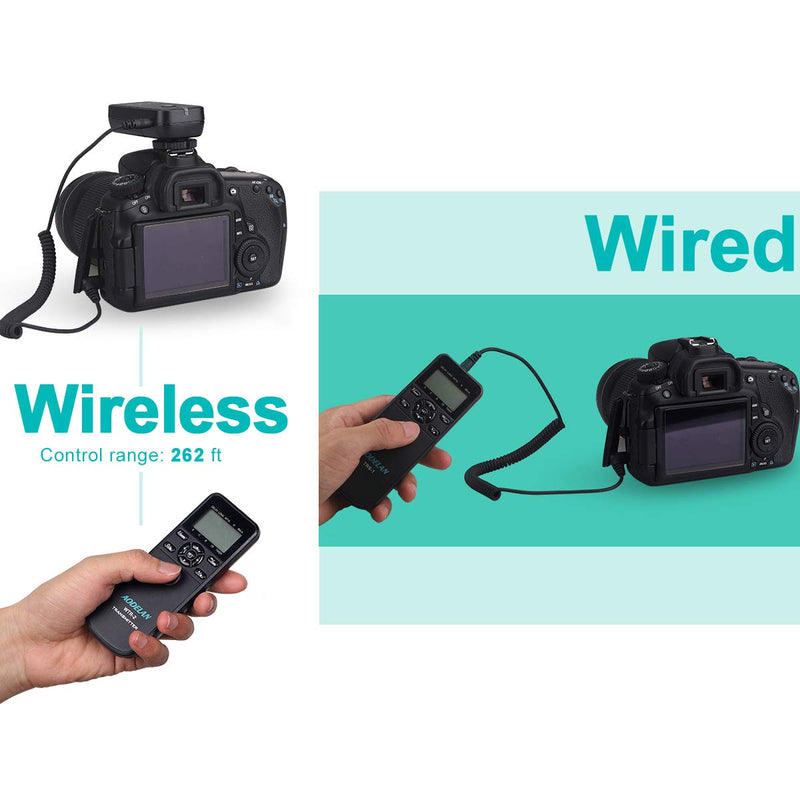 AODELAN WTR2 Camera Wireless Shutter Release Timer Remote Control for Sony a6400 a7III, a9, a77, a99, A7, A7 II, A7R IV, A7R II,A7RIII, a77II, a6500, a6300, a6000; Replace RM-L1AM and RM-SPR1