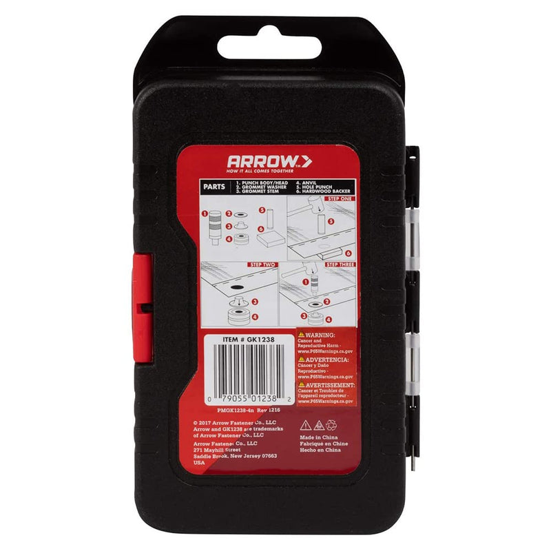 Arrow GK1238 3/8" and 1/2" Multi-Grommet Tool Kit