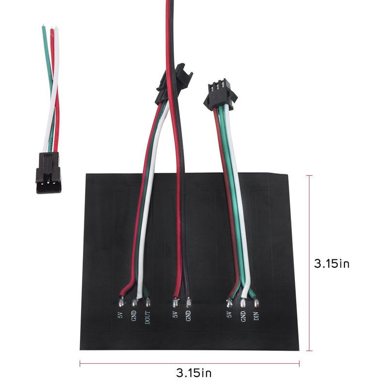 [AUSTRALIA] - BTF-LIGHTING WS2812B ECO RGB Alloy Wires 5050SMD Individual Addressable 8X8 256 Pixels LED Matrix Panel Flexible FPCB Full Color Works with K-1000C,SP107E,etc Controllers Image Video Text Display DC5V 8X8 64 Pixels 