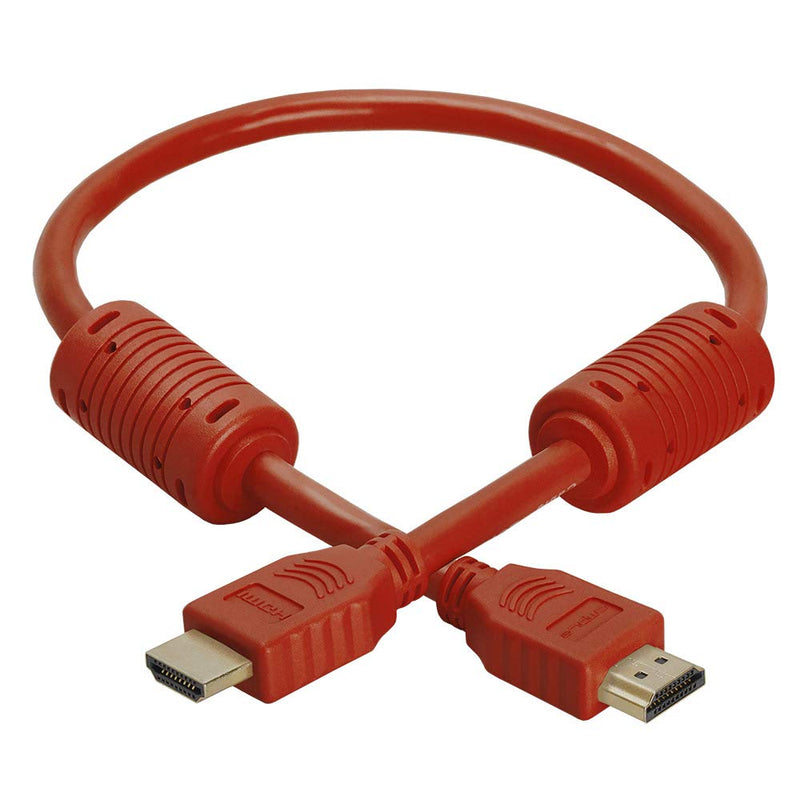 Cmple - HDMI Cable 1.5FT High Speed HDTV Ultra-HD (UHD) 3D, 4K @60Hz,18Gbps 28AWG HDMI Cord Audio Return 1.5 Feet Red