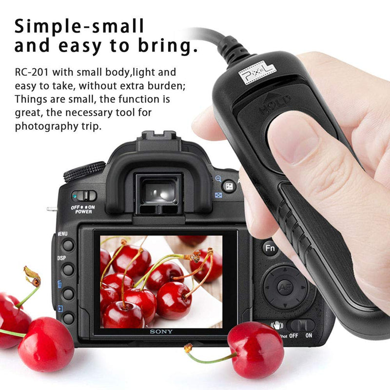 Shutter Release Cord, Pixel RC-201 N3 Cable Shutter Release Compatible for Canon EOS DSLR Cameras Replaces Canon RS-80N3 RC-201N3 for Canon