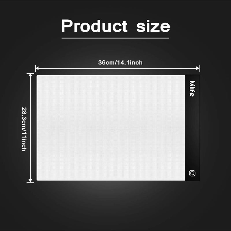 Mlife B4 LED Light Pad - Upgraded Diamond Painting Light Box Dimmable Tracing Light Board, Sketching, Animation, Drawing Light Box with 4 Fasten Clips