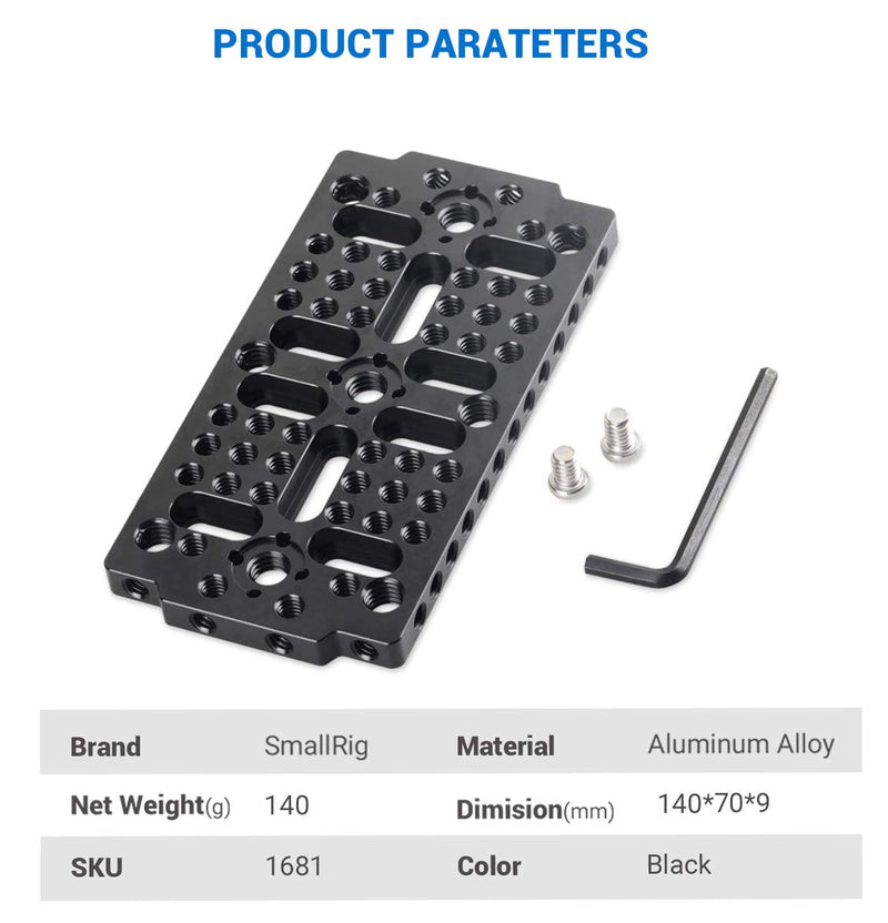 SMALLRIG Multi-Purpose Switching Plate for Rail Block, Dovetail Camera Cheese Plate - 1681