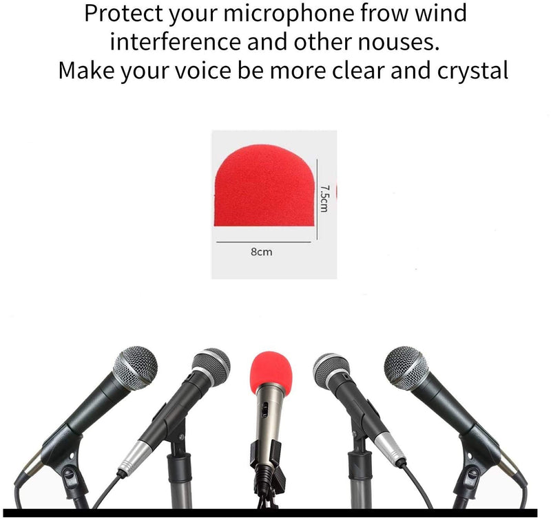 [AUSTRALIA] - O'lemon 100pcs Disposable Microphone Covers Foam Mic Covers Microphone Windscreen Foam Caps 